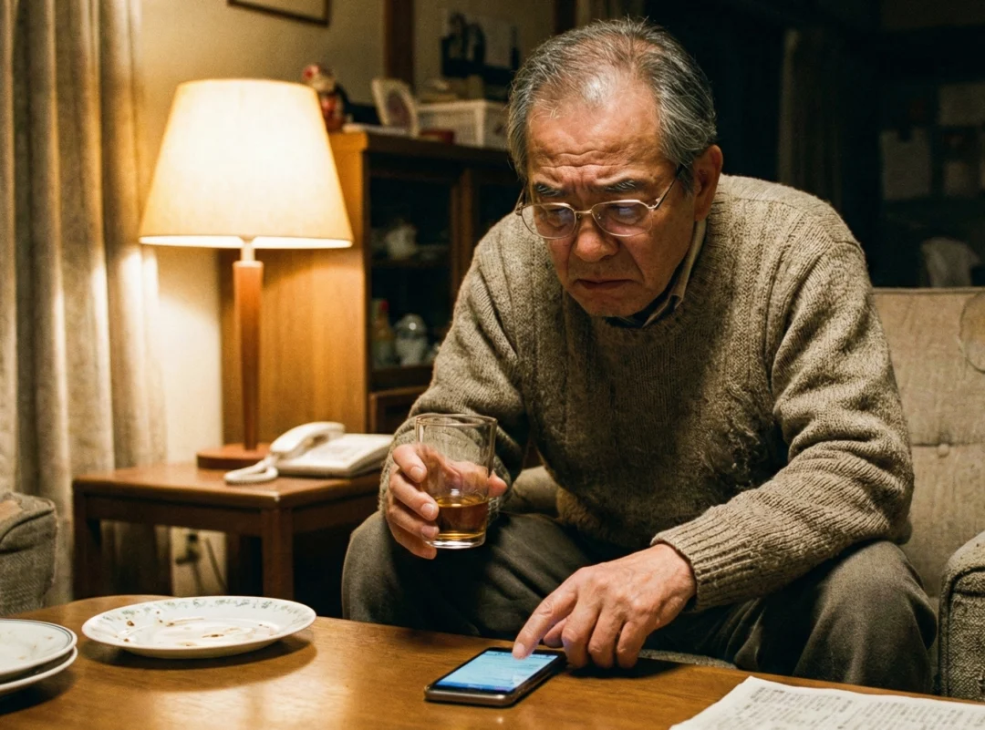 毎日スマホで連絡を取る年配の人