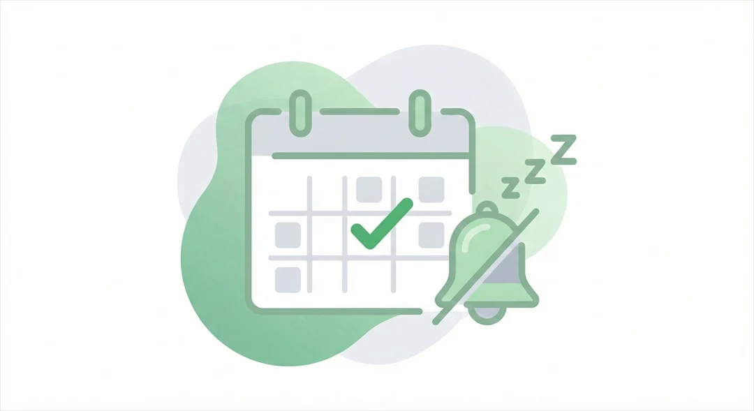 アプリの通知もメールもない様子を表す図